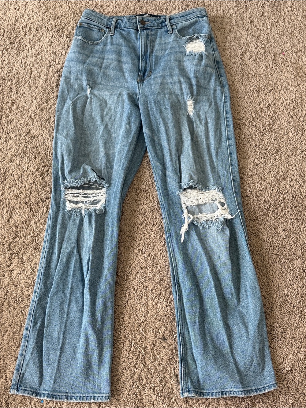 Hollister Light Wash Ripped Jeans